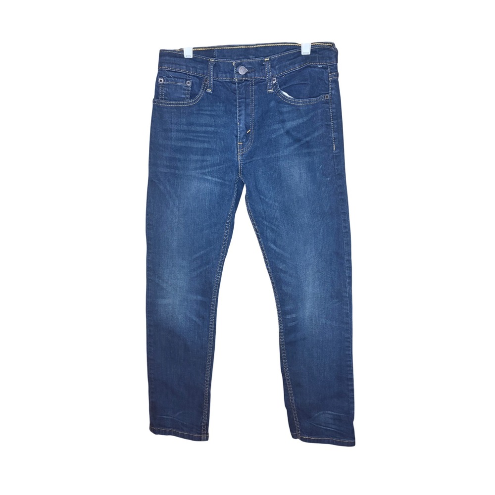 Levis 502 Regular Taper Jeans Dark Wash Denim Blue 29x30 Mens Pants